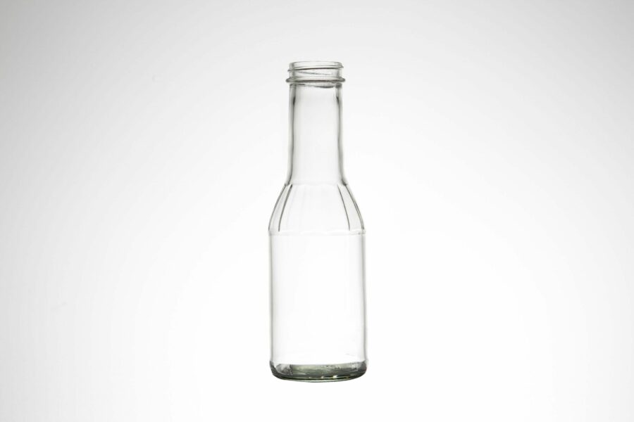 12 oz Fluted Bottle, Wholesale Glass Sauce Bottles