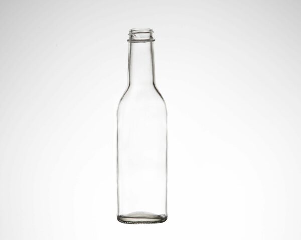 12 oz Glass Long Neck Sauce Bottle 38-400 Neck Finish, Clear