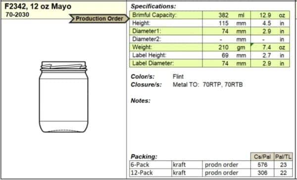 12 oz Mayo 70-2030 - Image 2