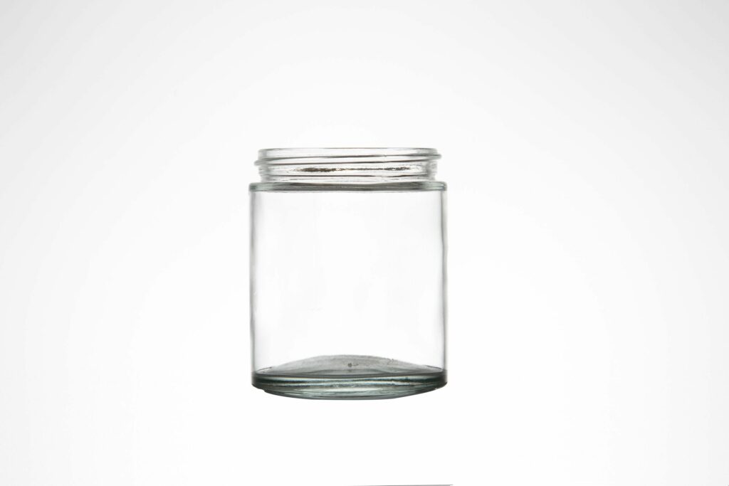Glass Jar: 6 oz. Straight Sided Flint Jar